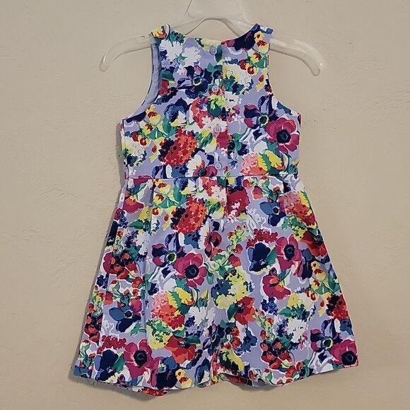 JANIE AND JACK BRIGHT FLORAL DRESS, SIZE 4 - Picture 6 of 9